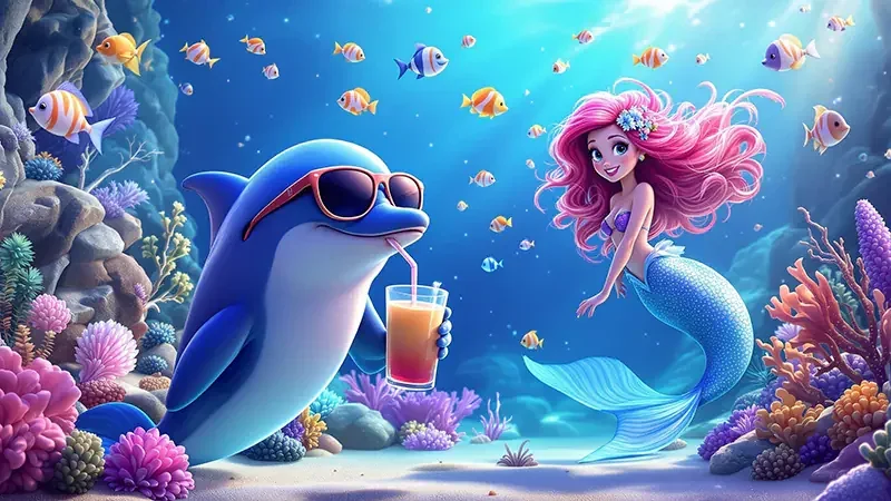Visual permainan tembak ikan di lobi DEWATOGEL